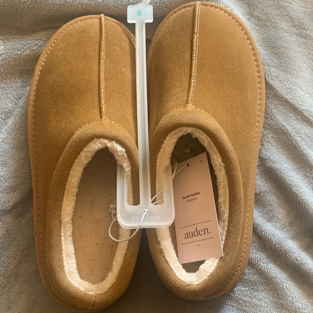 Auden Camel Suede Slippers